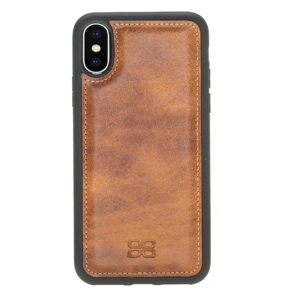 Flexible Leather Back Cover for Apple iPhone X Series