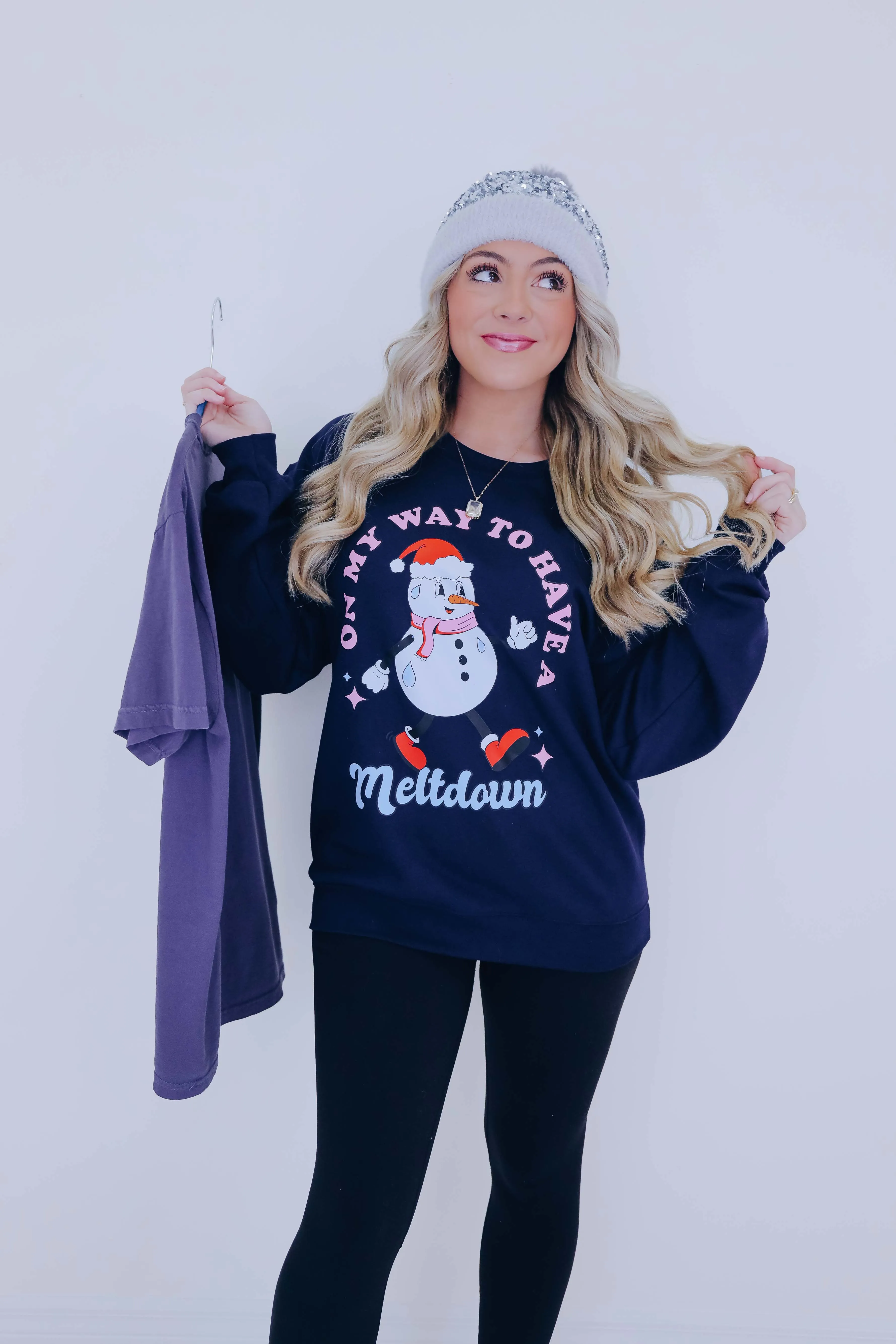 "On My Way...Melt Down"Snowman Graphic Tee - 2 Styles